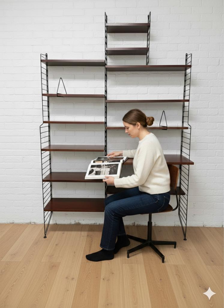 Scandinavian wallunit strinning 1960, Huis en Inrichting, Bureaus, Ophalen, Gebruikt