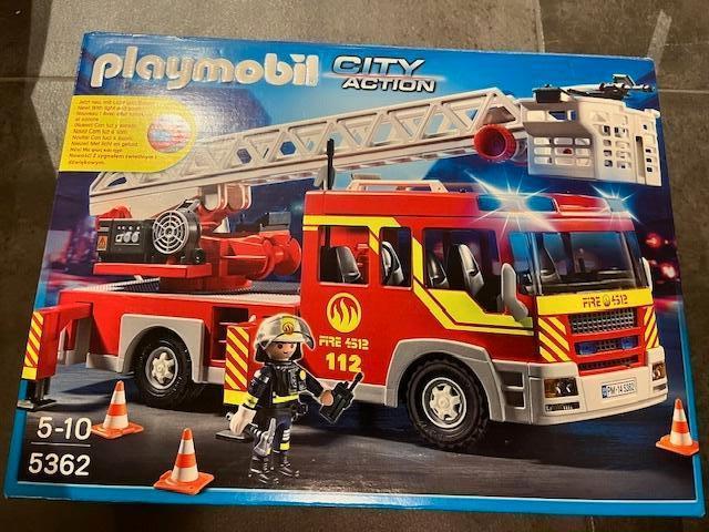 Playmobil brandweer ladderwagen nr 5362, Ophalen, Zo goed als nieuw, Complete set