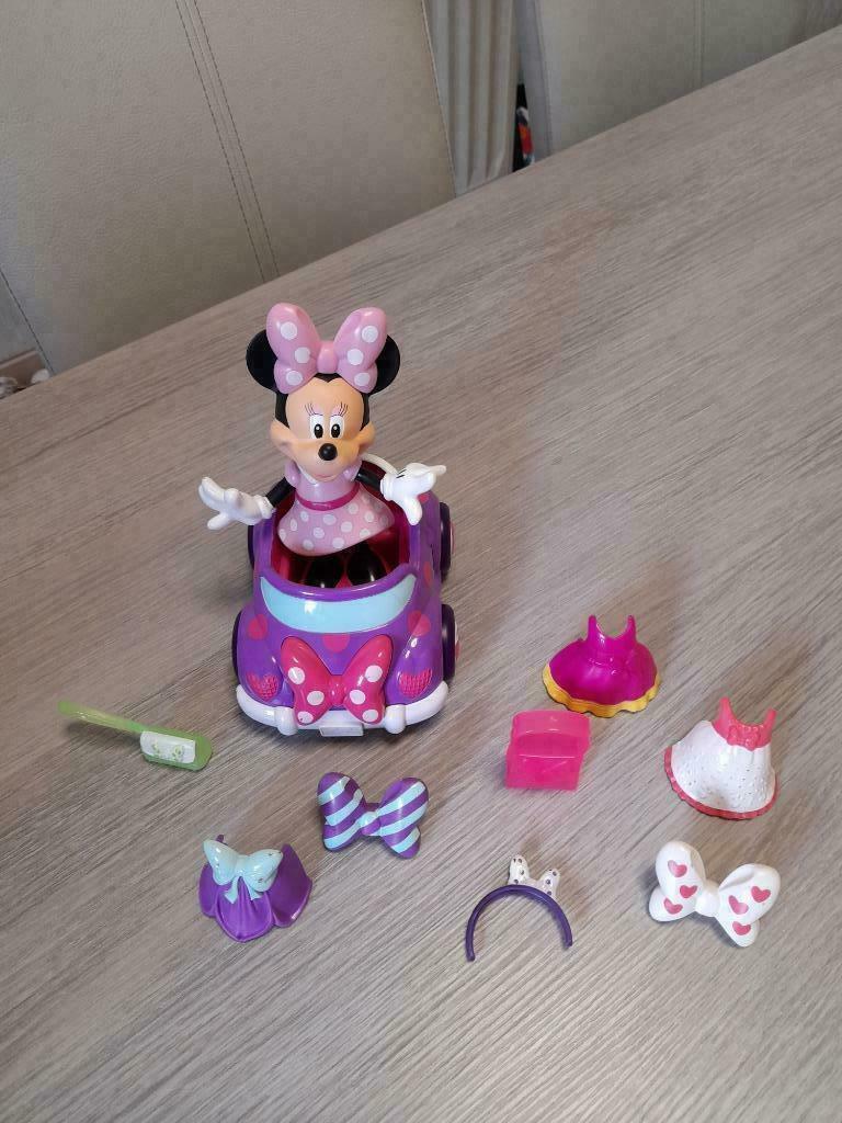 Minnie mouse figuurtje met auto, Enlèvement ou Envoi, Utilisé, Construction