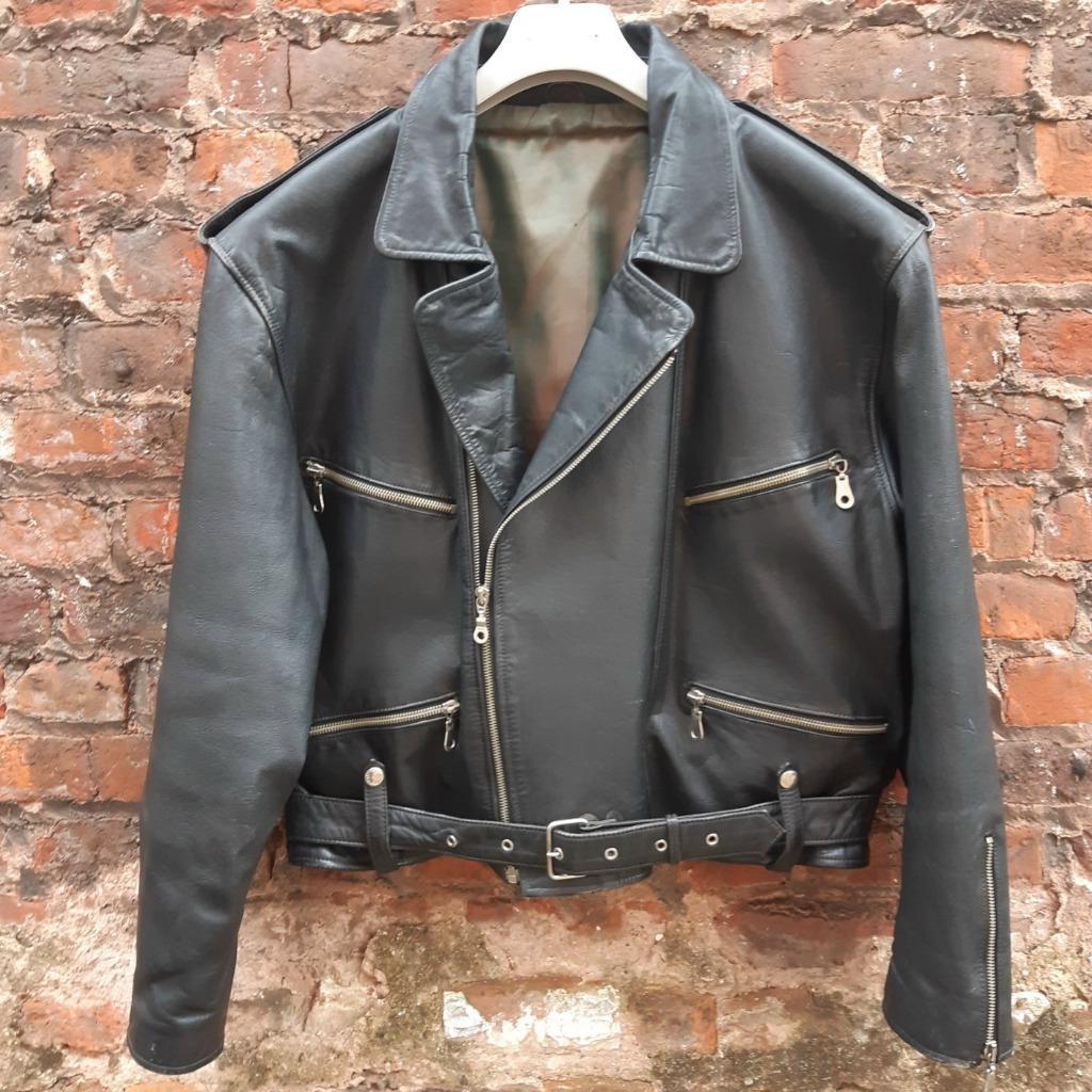 lederen biker jacket, Ophalen, Tweedehands, Heren, Jas | leer