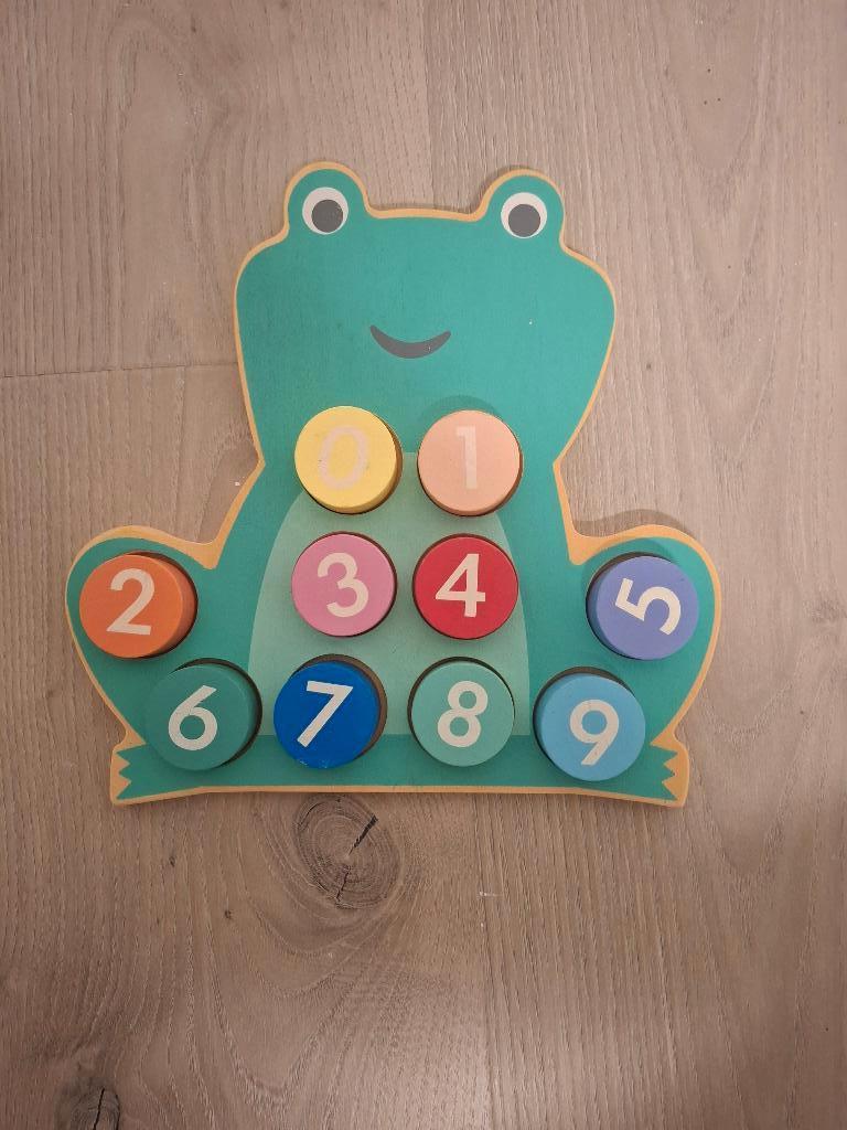 Houten puzzel cijfers, Ophalen, Gebruikt