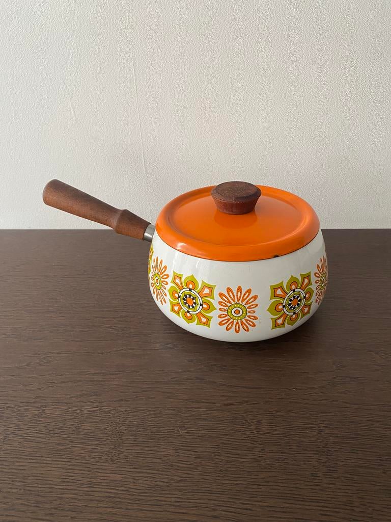 Vintage emaille pannetje, Ophalen, Zo goed als nieuw