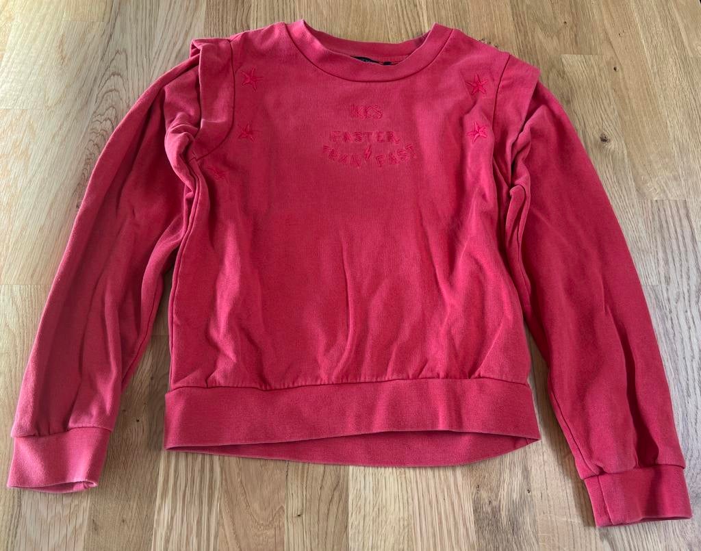 Pull rouge IKKS t.140, Utilisé, IKKS, Fille, Pull ou Veste