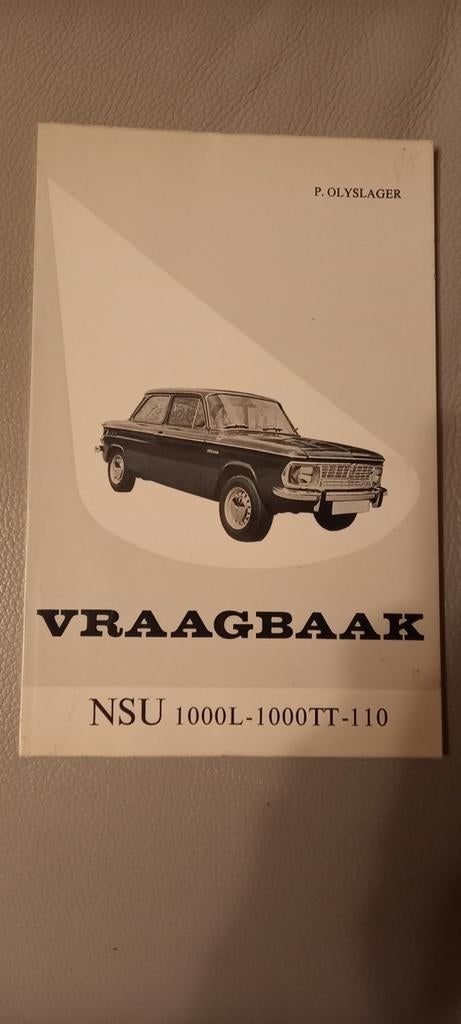 Vraagbaak NSU 1000L 1000TT nieuw manual handleiding, Enlèvement ou Envoi