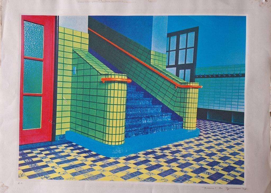 zeefdruk in felle kleuren, Antiek en Kunst, Kunst | Litho's en Zeefdrukken, Ophalen