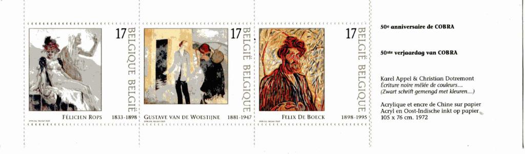 Timbres peintres belges date 1998 état neuf, Enlèvement ou Envoi, Non oblitéré, Art, Timbre-poste