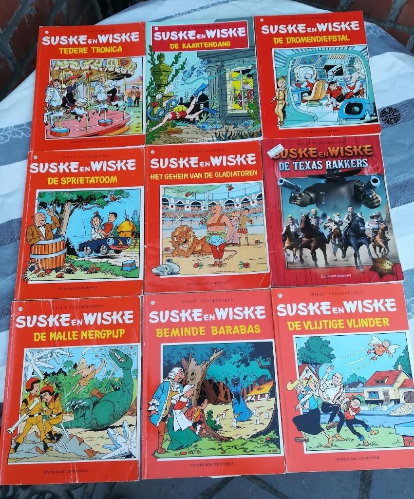 Strips Suske en Wiske + Suske en Wiske Plus + Vakantieboeken, Boeken, Meerdere stripboeken, Ophalen of Verzenden, Gelezen, Willy Vandersteen