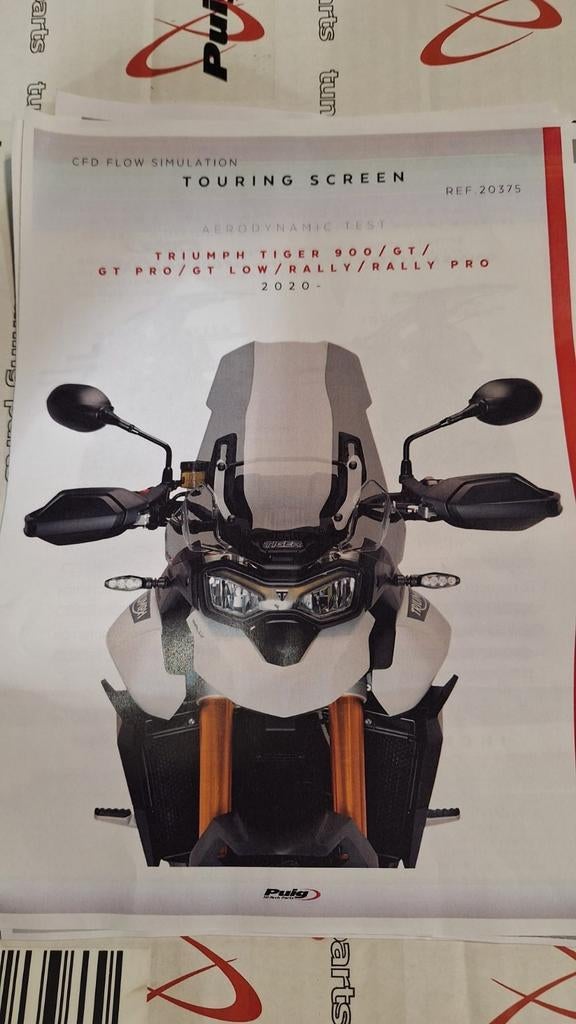 PUIG windscherm voor Triumph Tiger 900 - NIEUW, Motoren, Ophalen, Zo goed als nieuw