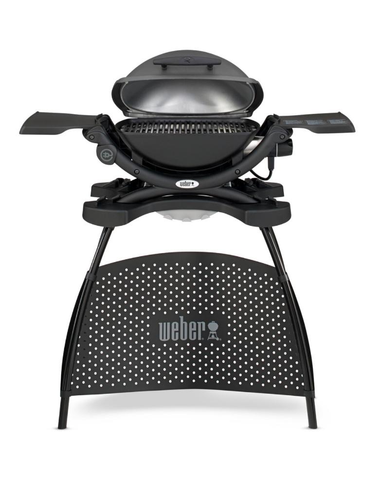 Weber q100 gas bbq met zijtafels en onderstel, Tuin en Terras, Ophalen, Gebruikt, Weber