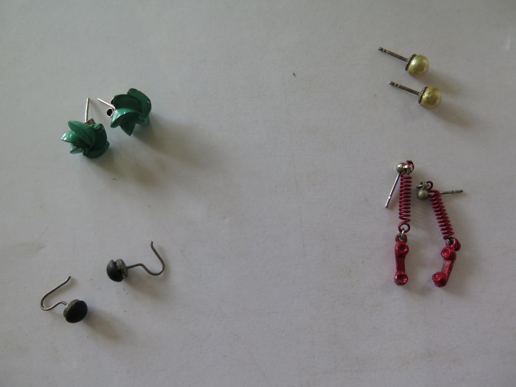 boucles d'oreilles malachite, Puces ou Clous, Enlèvement ou Envoi, Autres couleurs, Utilisé