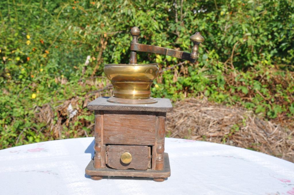 §  moulin a cafe bois et cuivre (j1), Enlèvement ou Envoi