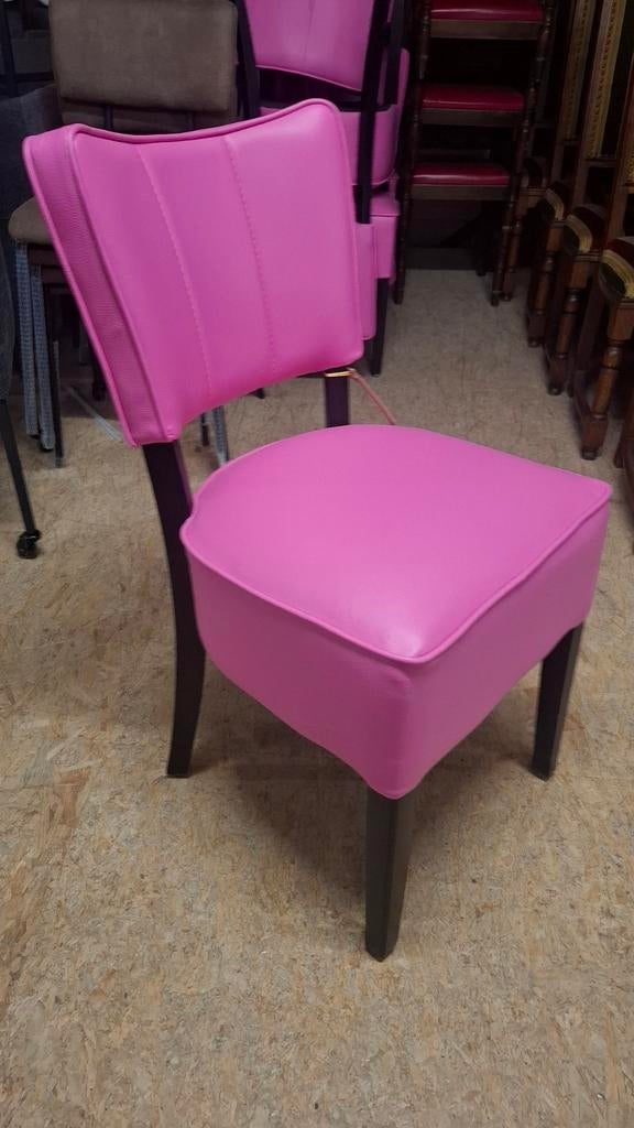 10 trendy restpartij HORECA pink 60th stoel + piping set, Huis en Inrichting, Ophalen of Verzenden, Nieuw, Leer