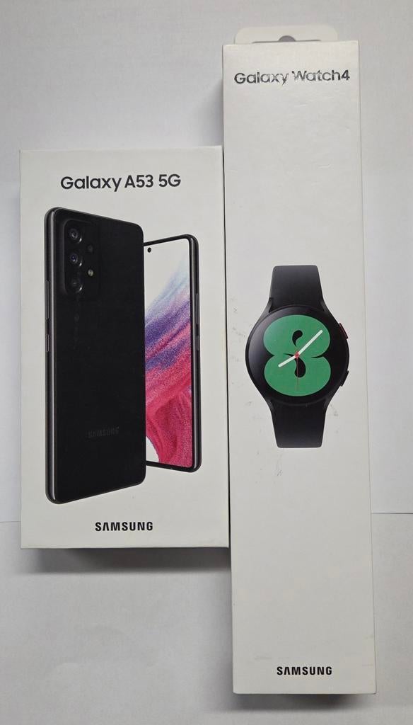 Samsung Galaxy A53 5G + Galaxy Watch 4, Télécoms, Téléphonie mobile | Samsung, Autres modèles, 10 mégapixels ou plus, Enlèvement