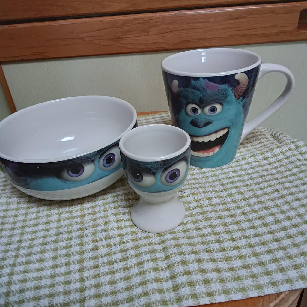 Kom, mok en eidopje "Monsters" (Nieuw), Mortsel, Huis en Inrichting, Ophalen