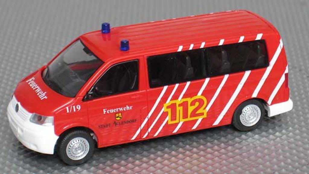 1:87 Rietze 51807 VW T5 LR Feuerwehr Aulendorf 112 brandweer, Enlèvement ou Envoi, Comme neuf, Autres types, Rietze