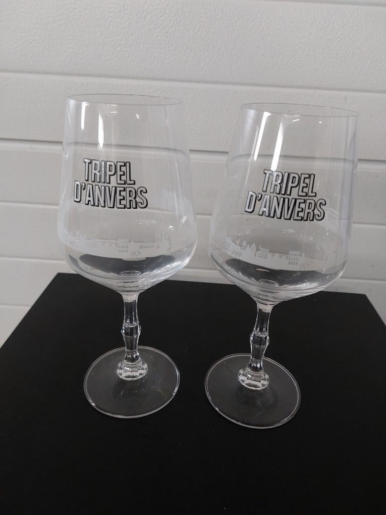 Verres à bière Triple d Anvers, Enlèvement ou Envoi, Comme neuf, Verre à bière
