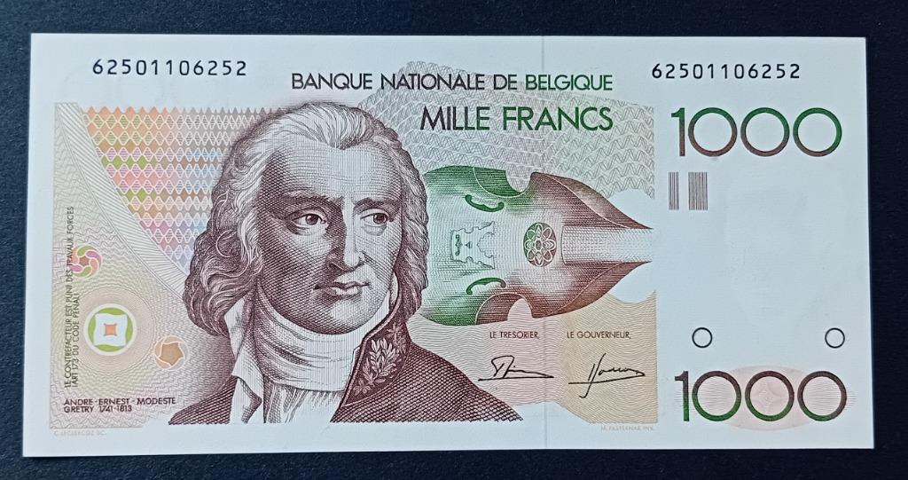 belgie 1000 frank gretry - dasin-godeaux FDC, Postzegels en Munten, Ophalen of Verzenden, Los biljet