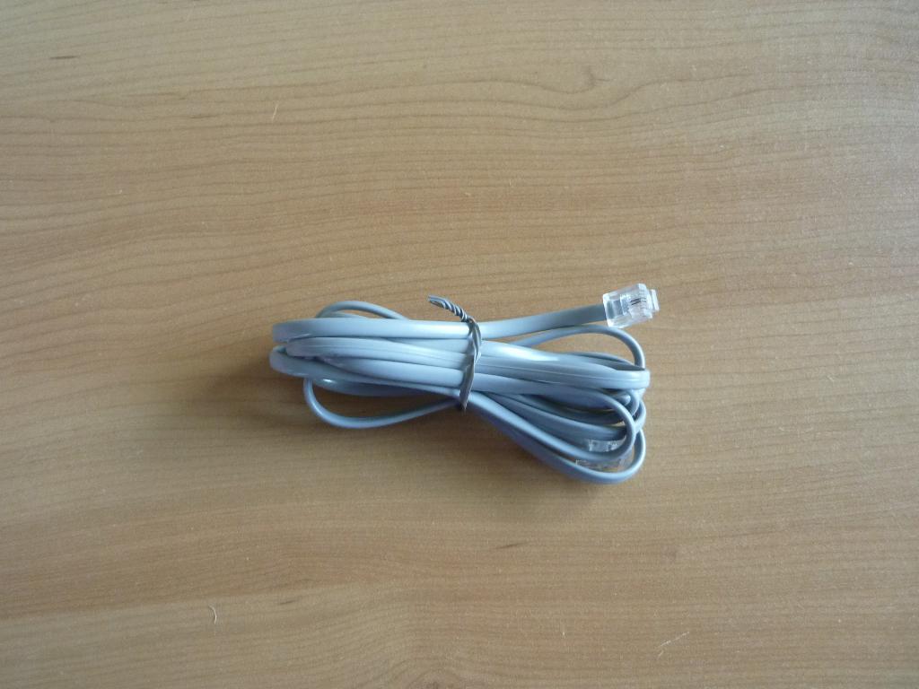 Grijze platte RJ11 6P2C internetkabel 1,8m, Ophalen of Verzenden