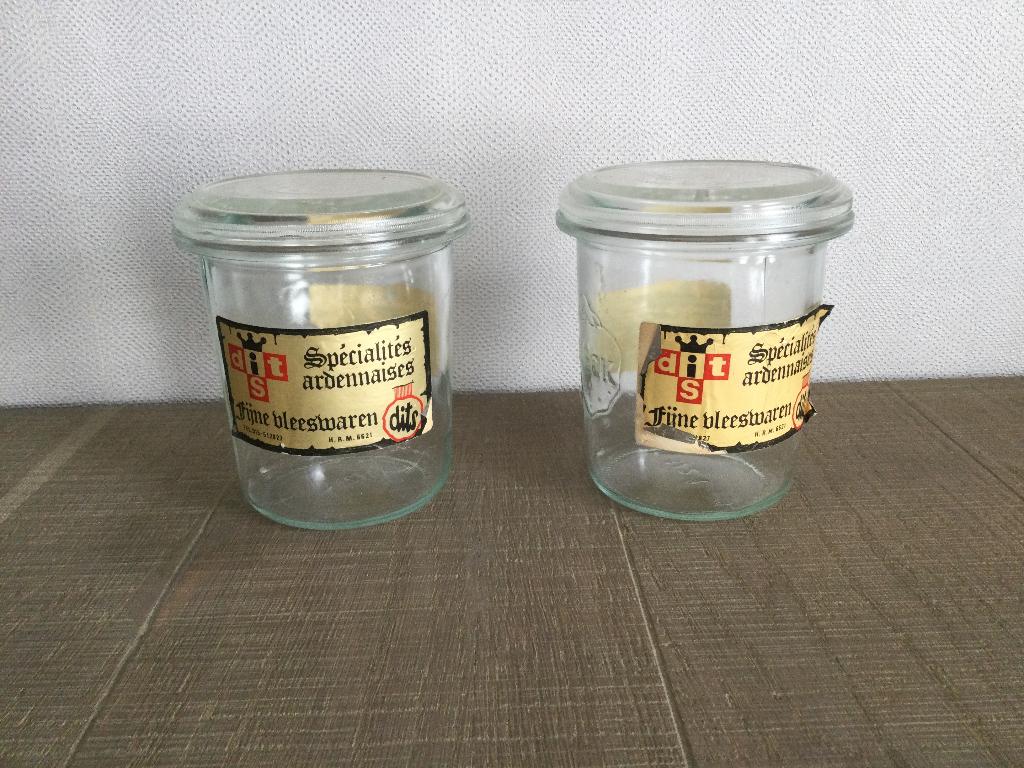 2 oude Weck bokalen Dits, Ophalen of Verzenden