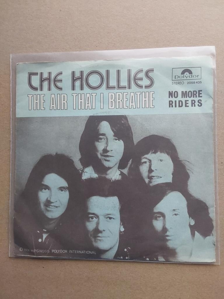 45T The Hollies - The Air That I Breathe (1974), Cd's en Dvd's, Ophalen of Verzenden, Gebruikt, Pop