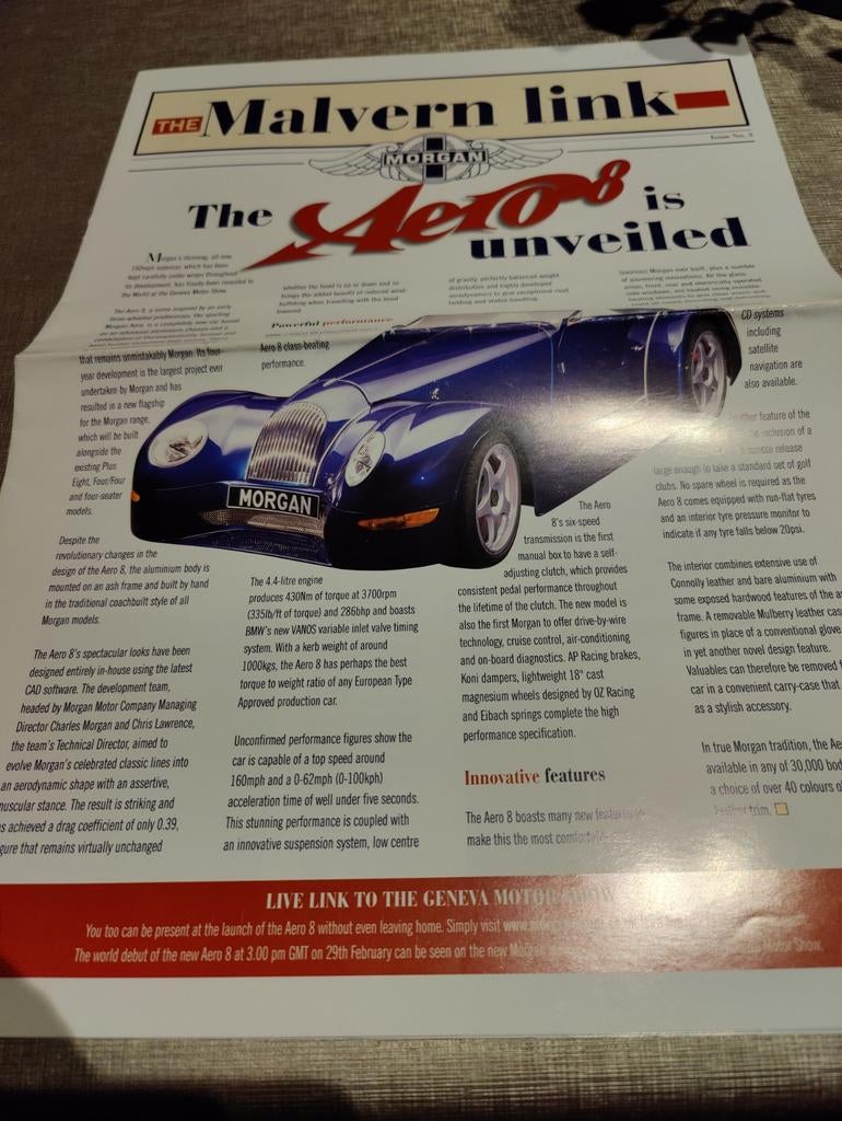 MORGAN Brochure, Ophalen of Verzenden, Zo goed als nieuw