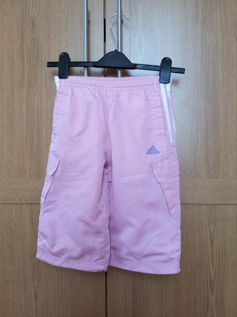 Adidas Short long rose clair blanc mauve 6 ans, Adidas, Enlèvement ou Envoi, Comme neuf, Vêtements de sport ou Maillots de bain
