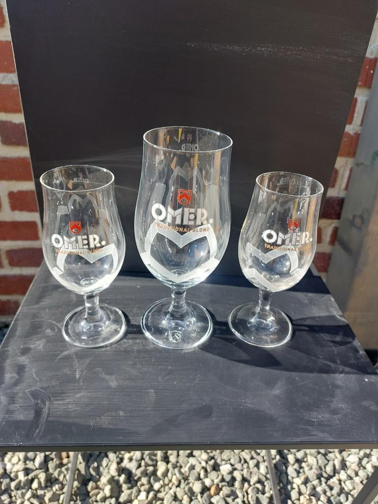 Omer degustatie glaasjes, Verzamelen, Glas en Drinkglazen, Ophalen of Verzenden, Zo goed als nieuw, Bierglas