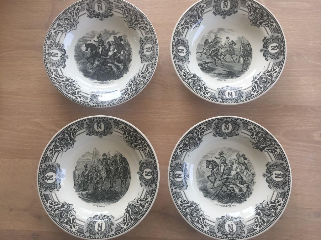 4 Assiettes Napoleon Boch La Louvière, Antiquités & Art, Enlèvement