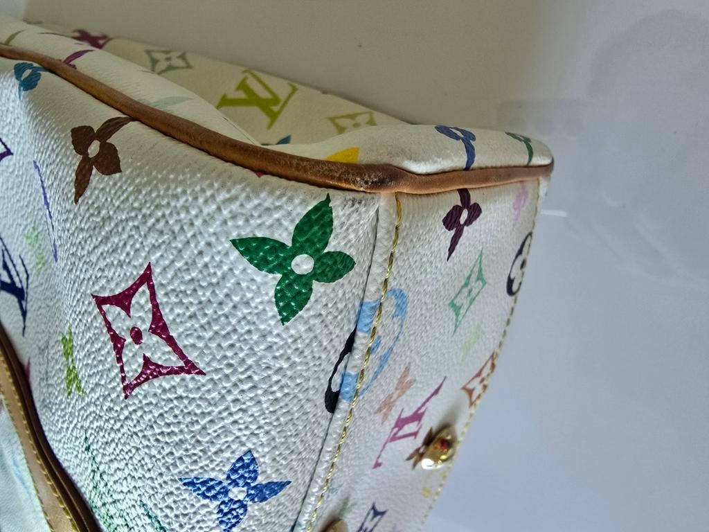 Sac Louis Vuitton Aurélia, Envoi, Utilisé, Blanc, Sac à main