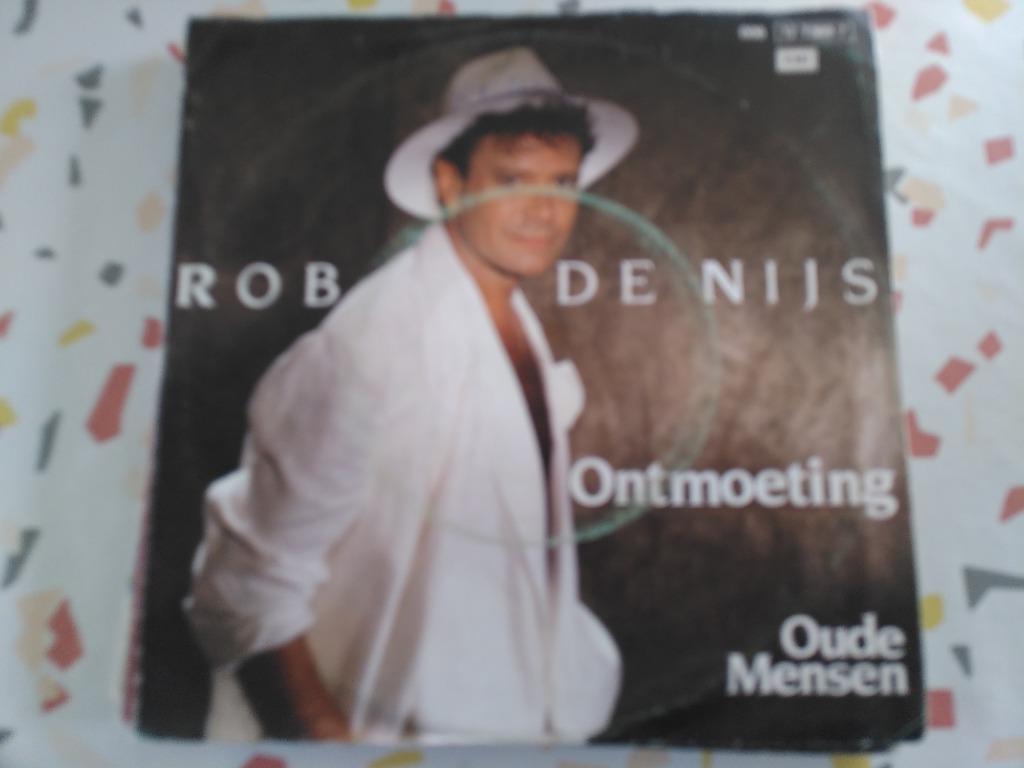45T ROB DE NIJS--ONTMOETING--, Cd's en Dvd's, Vinyl Singles, Ophalen of Verzenden, Gebruikt, Nederlandstalig