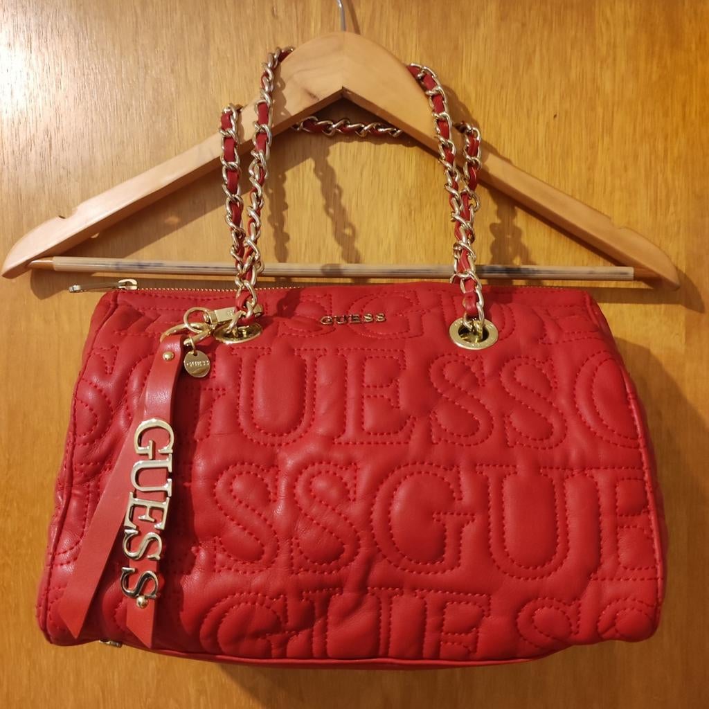 Sac à main pour femme GUESS rouge, Envoi, Comme neuf, Rouge, Sac à main