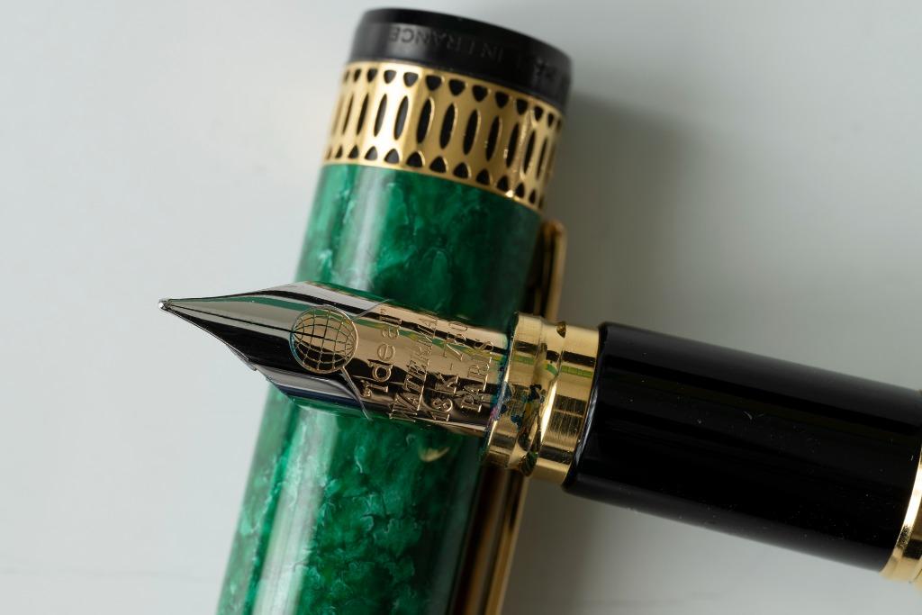 Stylo plume Waterman Patrician Le Man 100 vert + stylo à bil, Ensemble de stylos, Enlèvement ou Envoi, Avec boîte, Utilisé