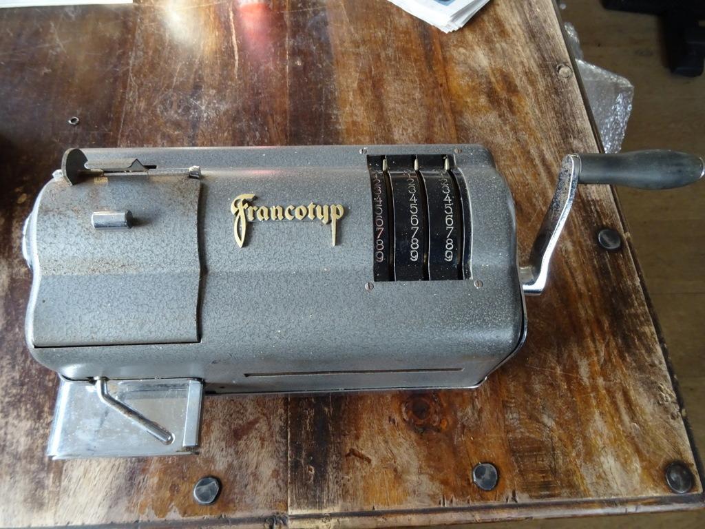 Vintage frankeermachine Francotyp frankeermachine circa 1960, Antiek en Kunst, Curiosa en Brocante, Ophalen of Verzenden