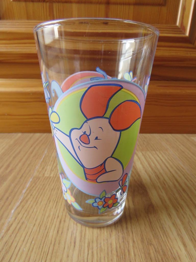 verre avec porcinet et Lumpy l'éléphant, Enlèvement ou Envoi, Comme neuf, Verre à soda