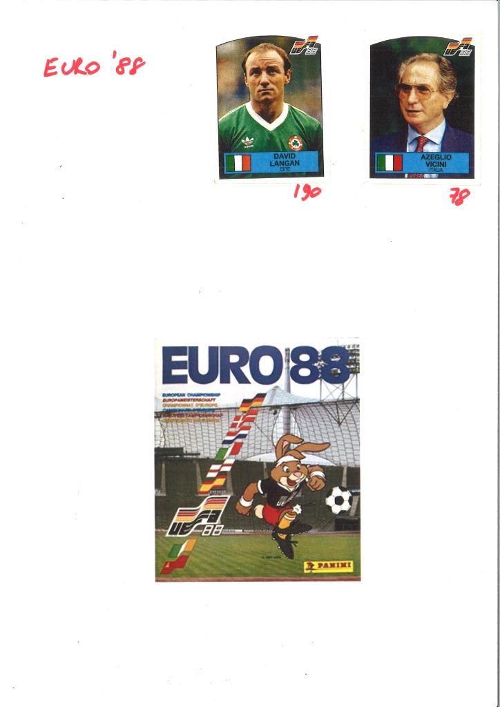 Panini euro 88, Ophalen, Nieuw, Meerdere stickers