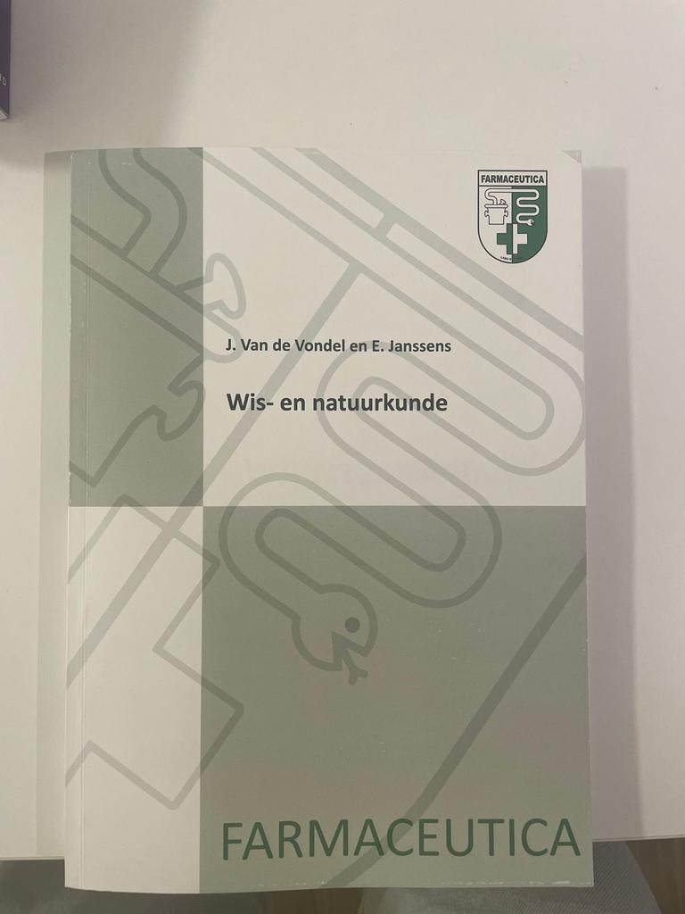Handboek wis- natuurkunde slides richting farmacie KU Leuven, Boeken, Ophalen of Verzenden, Zo goed als nieuw
