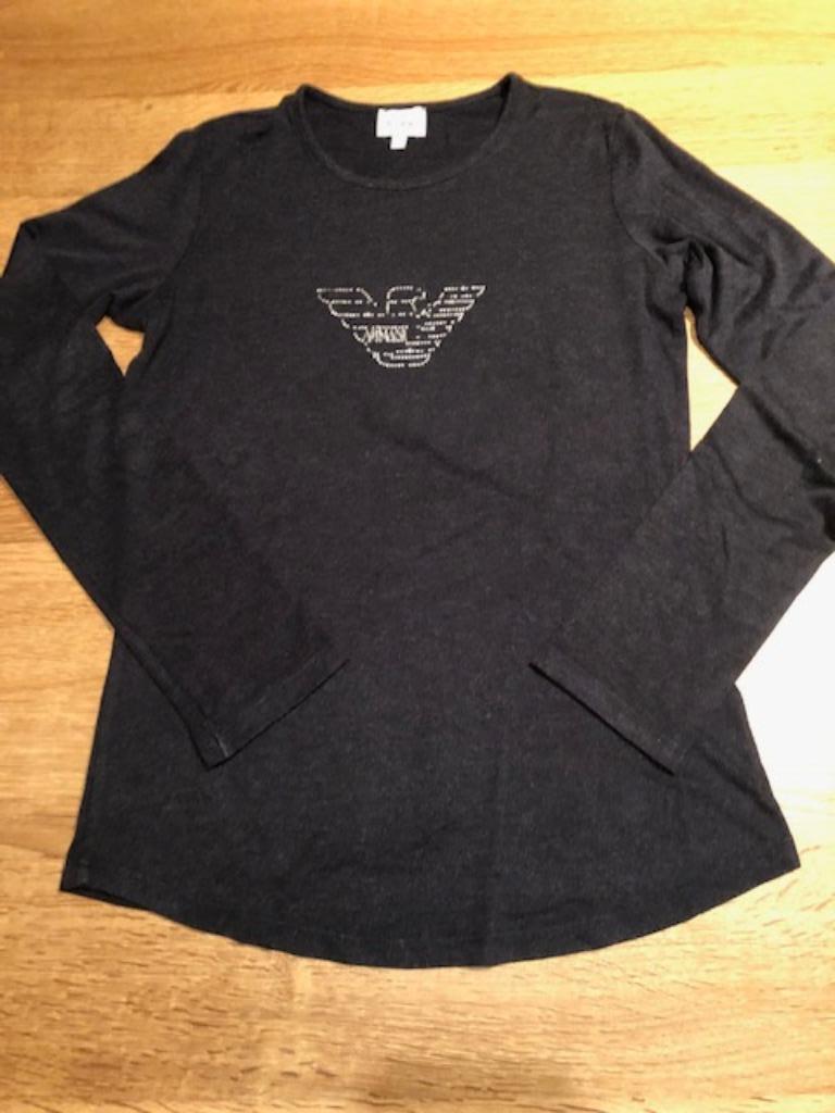 Armani junior blauw met glitters maat 12 jaar, Meisje, Ophalen of Verzenden, Zo goed als nieuw, Shirt of Longsleeve