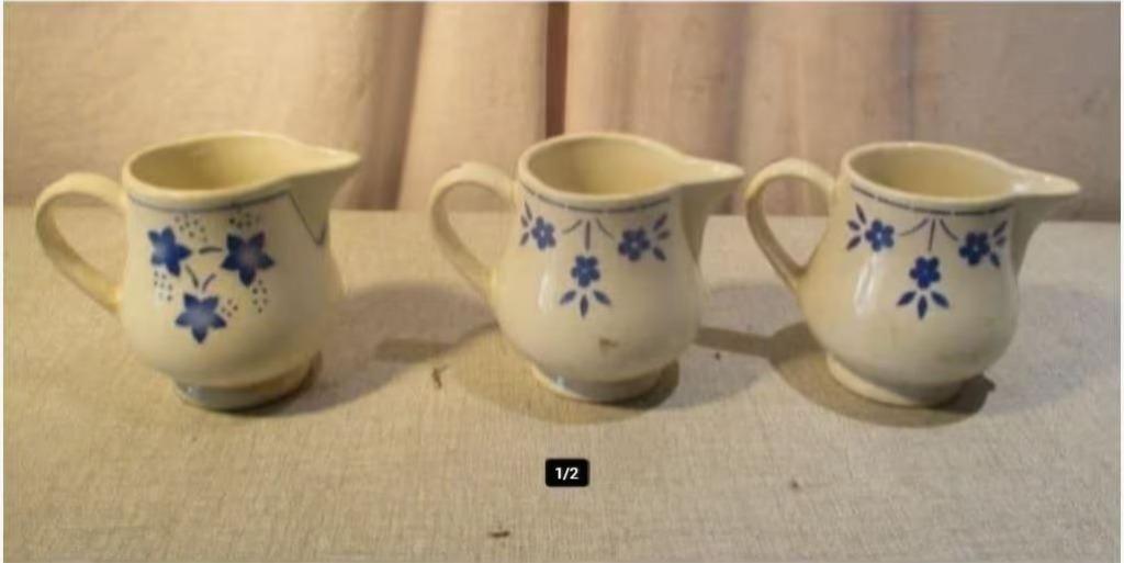 3 magnifiques cruches anciennes - boch la louviere, Antiquités & Art, Antiquités | Céramique & Poterie, Enlèvement ou Envoi