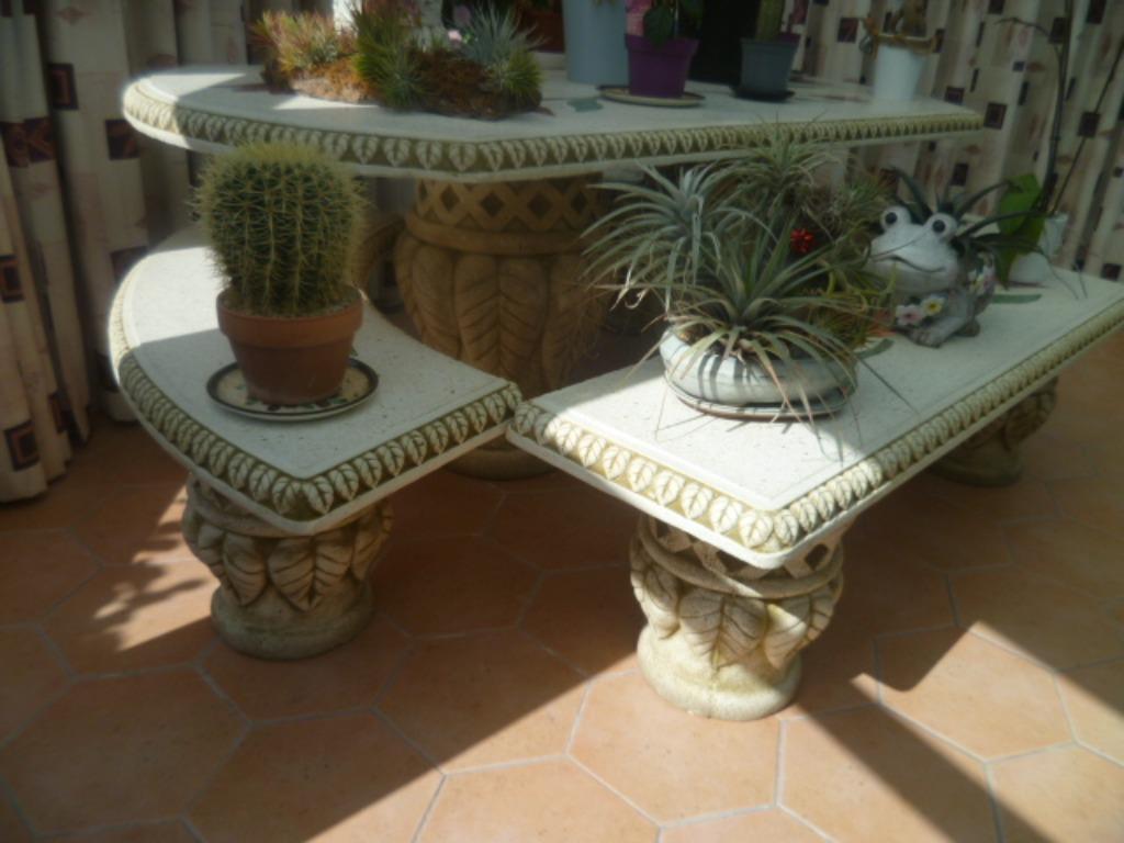 GROOTE  STENEN TUINSET, Tuin en Terras, Tuinsets en Loungesets, Ophalen, Tuinset