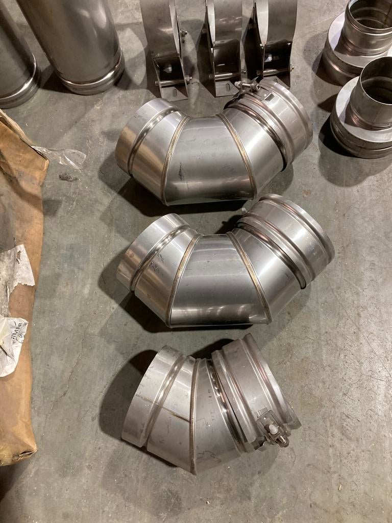 Dubbelwandige Inox buis schoorsteen, Ophalen, Zo goed als nieuw