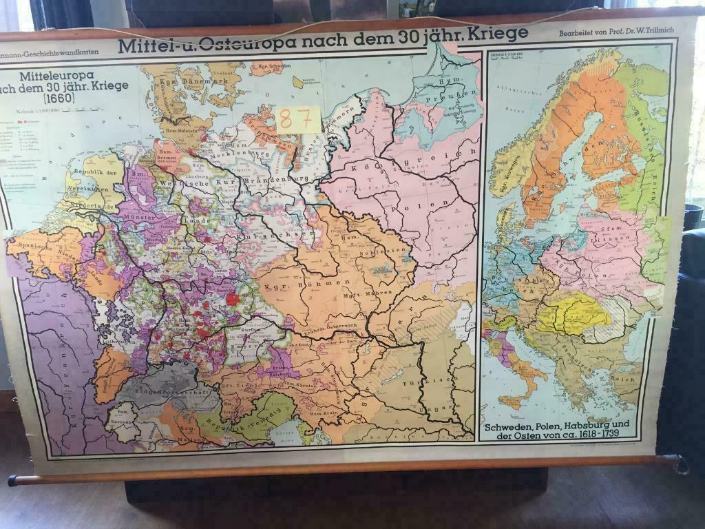 Carte scolaire rétro - Guerre de 30 ans - Carte 87, Enlèvement ou Envoi, Maison et Meubles