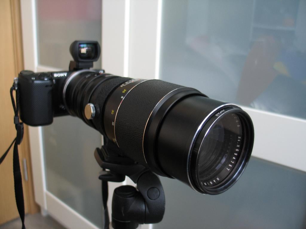 Adaptateur Hanimex 300 mm f/5.5 + SONY FE, TV, Hi-fi & Vidéo, Photo | Lentilles & Objectifs, Comme neuf, Téléobjectif, Enlèvement ou Envoi