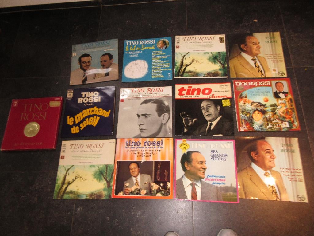 12 LP Vinyl en en verzamelalbum TINO ROSSI, Ophalen