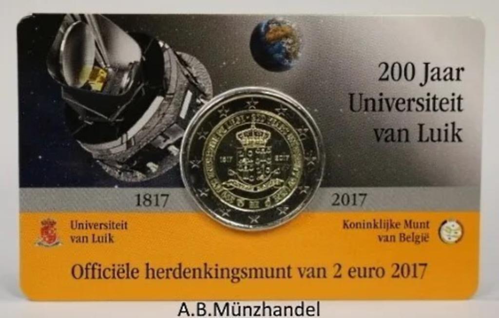2 euro sp. Uitgave 2017 unie luik., Ophalen of Verzenden, België, 2 euro, Losse munt