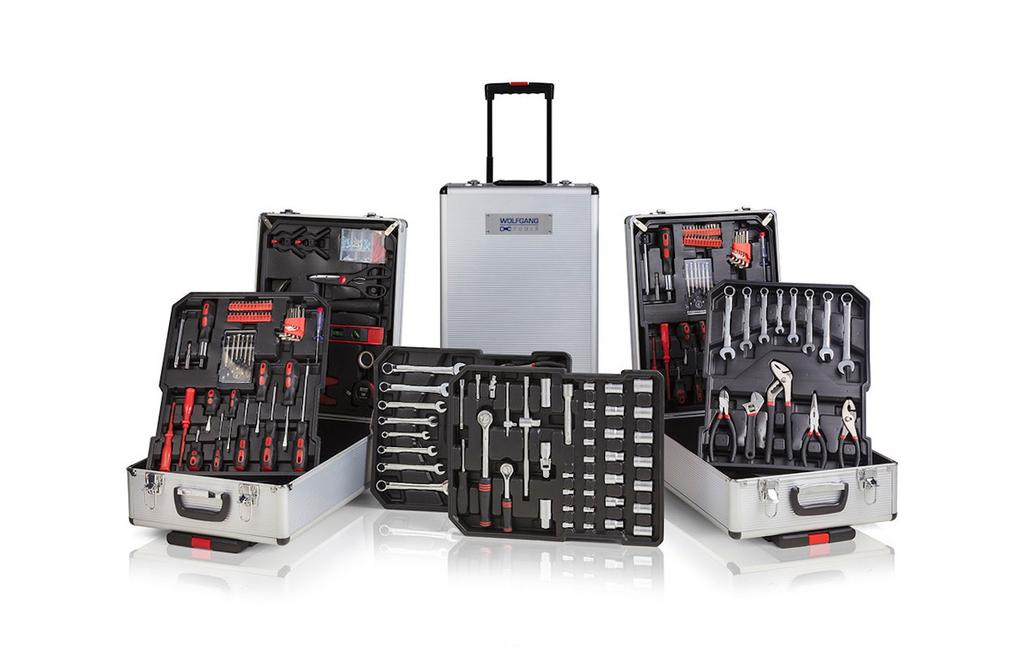 Coffret à outils en chrome avec colliers de serrage, Bricolage & Construction, Boîtes à outils, Neuf, Enlèvement ou Envoi