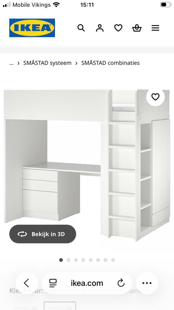 Hoogslaper ikea, Ophalen, Gebruikt, Hoogslaper