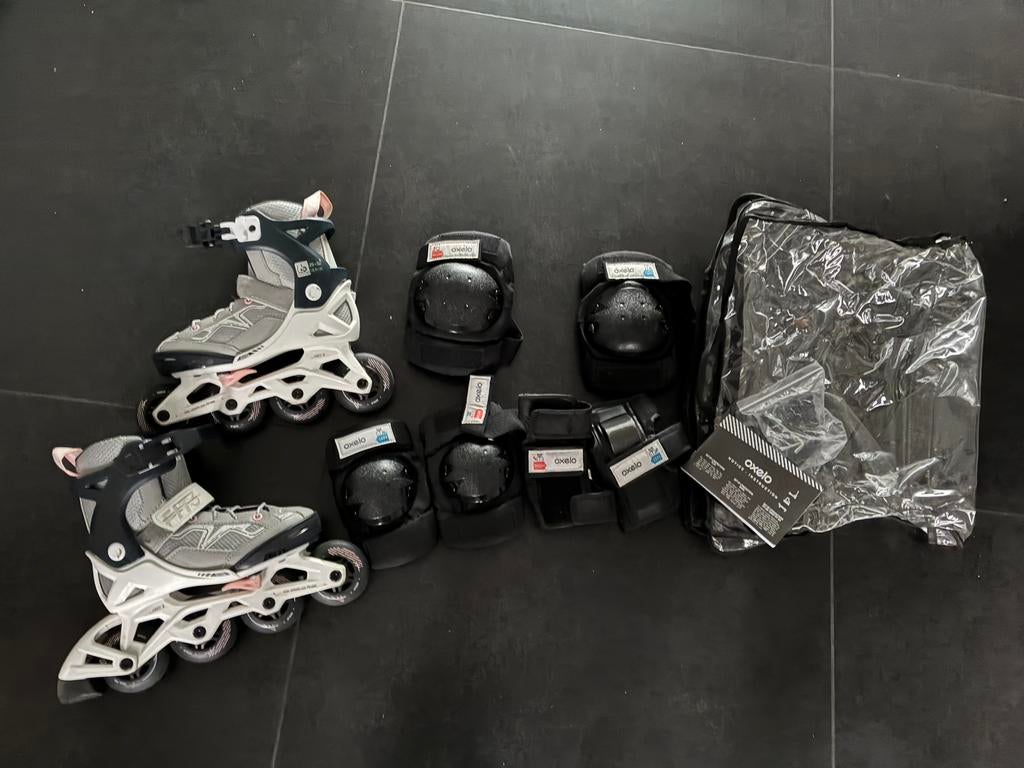 Inlineskates/skeelers decathlon met bescherming maat 29-32, Overige merken, Kinderen, Ophalen of Verzenden, Inline skates 4 wielen