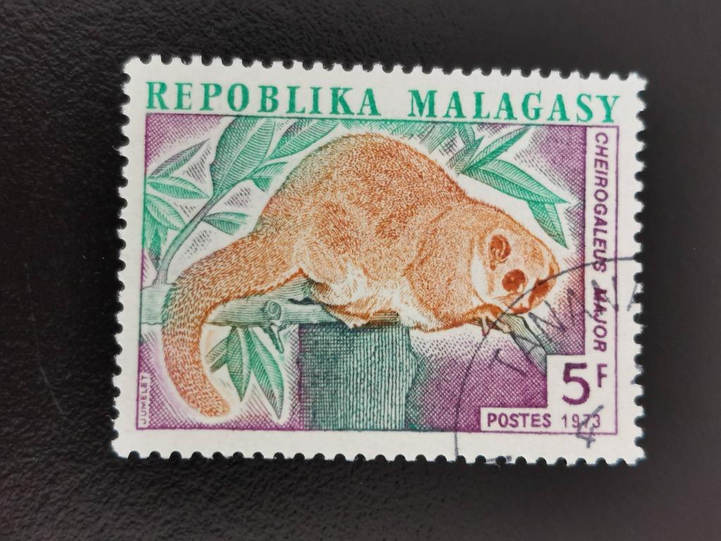 Madagascar 1973 - wilde dieren - lemuur, Postzegels en Munten, Postzegels | Afrika, Ophalen of Verzenden, Overige landen, Gestempeld