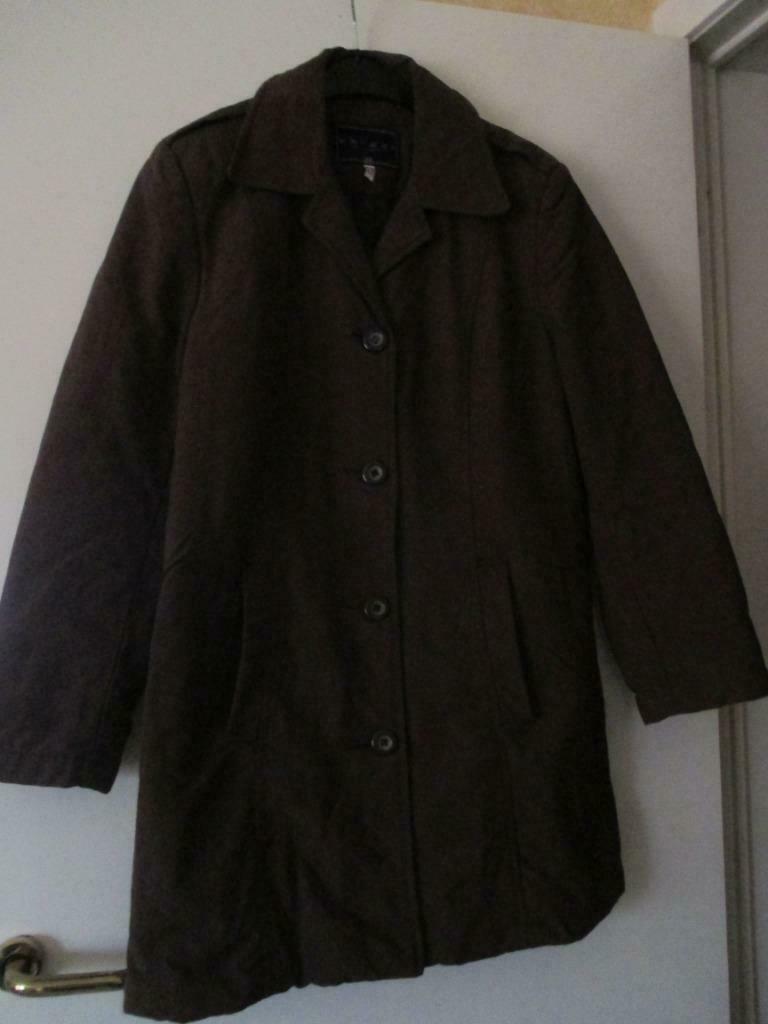 bruine damesmantel maat 42, Kleding | Dames, Ophalen of Verzenden, Gedragen, Maat 42/44 (L), Bruin