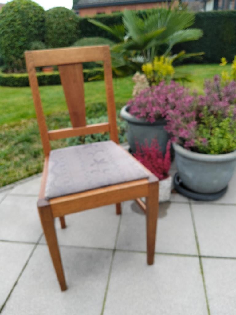 4 eiken vintage stoelen in prima staat, Huis en Inrichting, Stoelen, Ophalen, Gebruikt, Vintage/retro, Vier